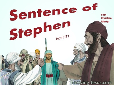 Acts 7:57 Sentence of Stephen (aqua)